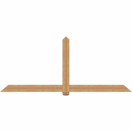 Ekena Millwork Eugene Smooth Timber Gable Bracket, Western Red Cedar, 108"W x 45"H x 5 1/2"D x 5 1/2"F, 10/12 Pitch GBW108X45X0606EUG00SWR